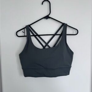 Strappy Cross-Back Sports Bralette - Green
